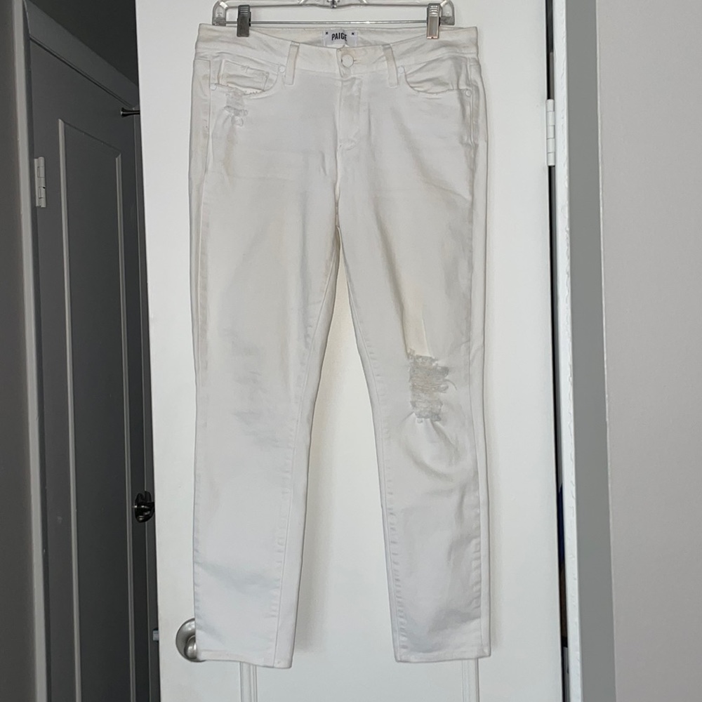 Paige white denim jeans